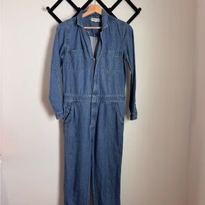 Madewell Blue Denim Jumpsuit